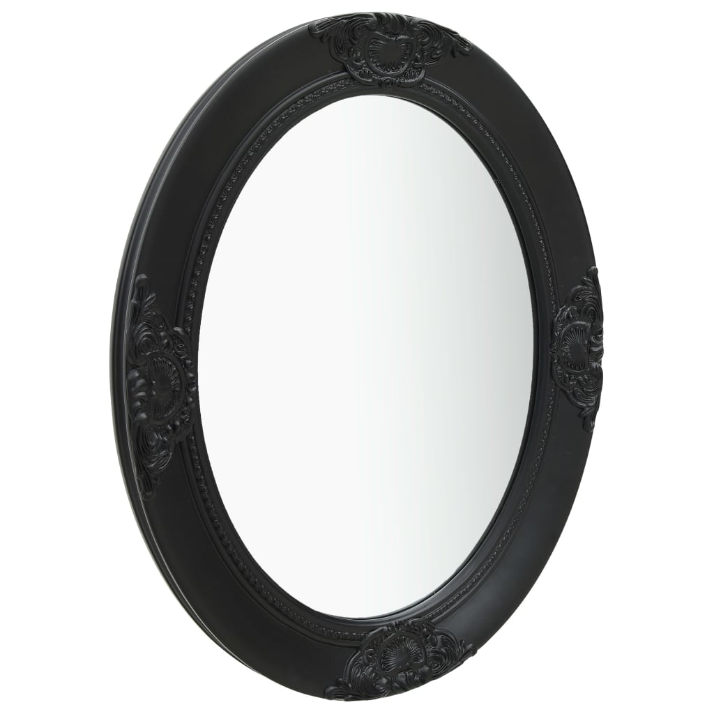 vidaXL Oglindă de perete în stil baroc, negru, 50 x 60 cm vidaXL Oglindă de perete în stil baroc, negru, 50 x 60 cm