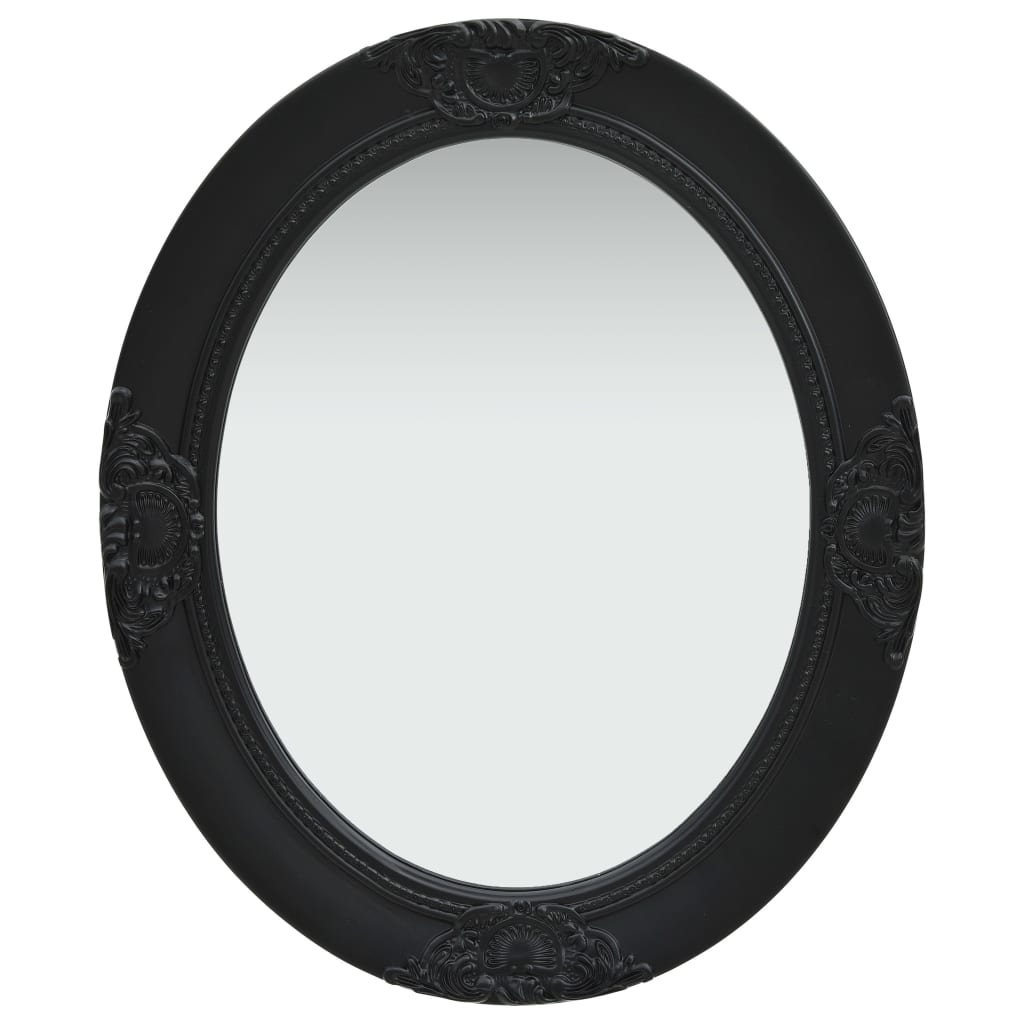 vidaXL Oglindă de perete în stil baroc, negru, 50 x 60 cm vidaXL Oglindă de perete în stil baroc, negru, 50 x 60 cm