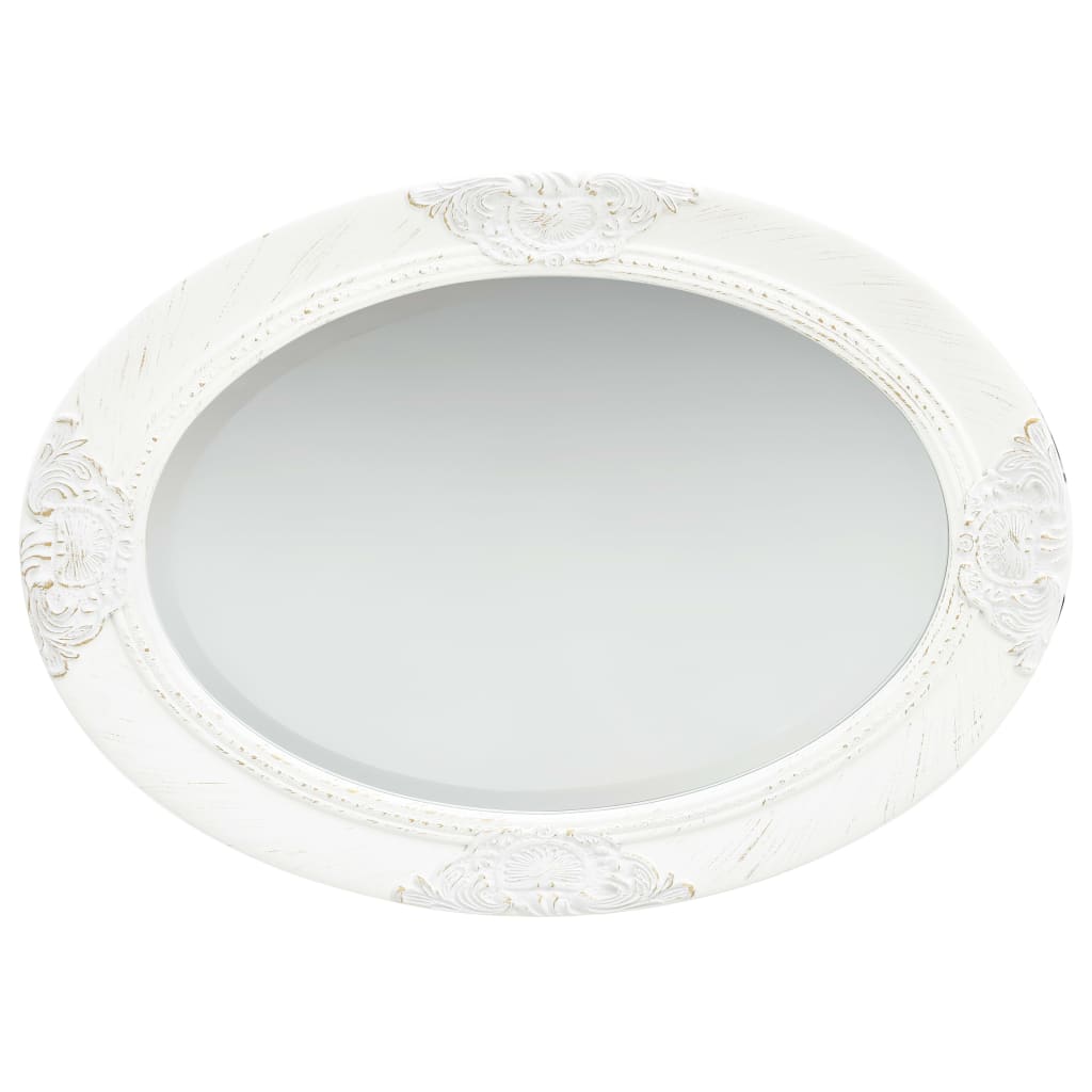 vidaXL Oglindă de perete în stil baroc, alb, 50 x 70 cm vidaXL Oglindă de perete în stil baroc, alb, 50 x 70 cm