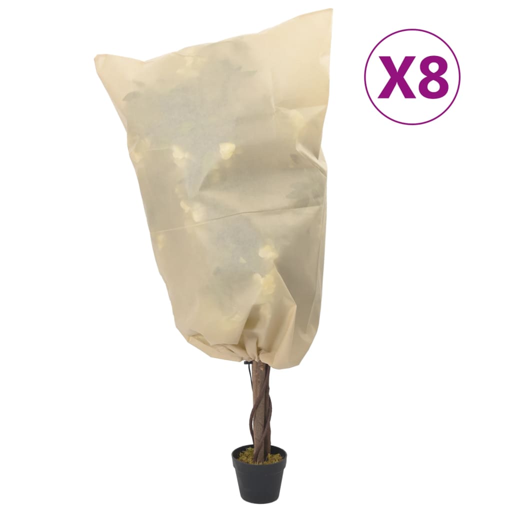 vidaXL Huse pentru plante din fleece cu șnur 8 buc. 70 g/m² 0,8x0,8 m vidaXL Huse pentru plante din fleece cu șnur 8 buc. 70 g/m² 0,8x0,8 m