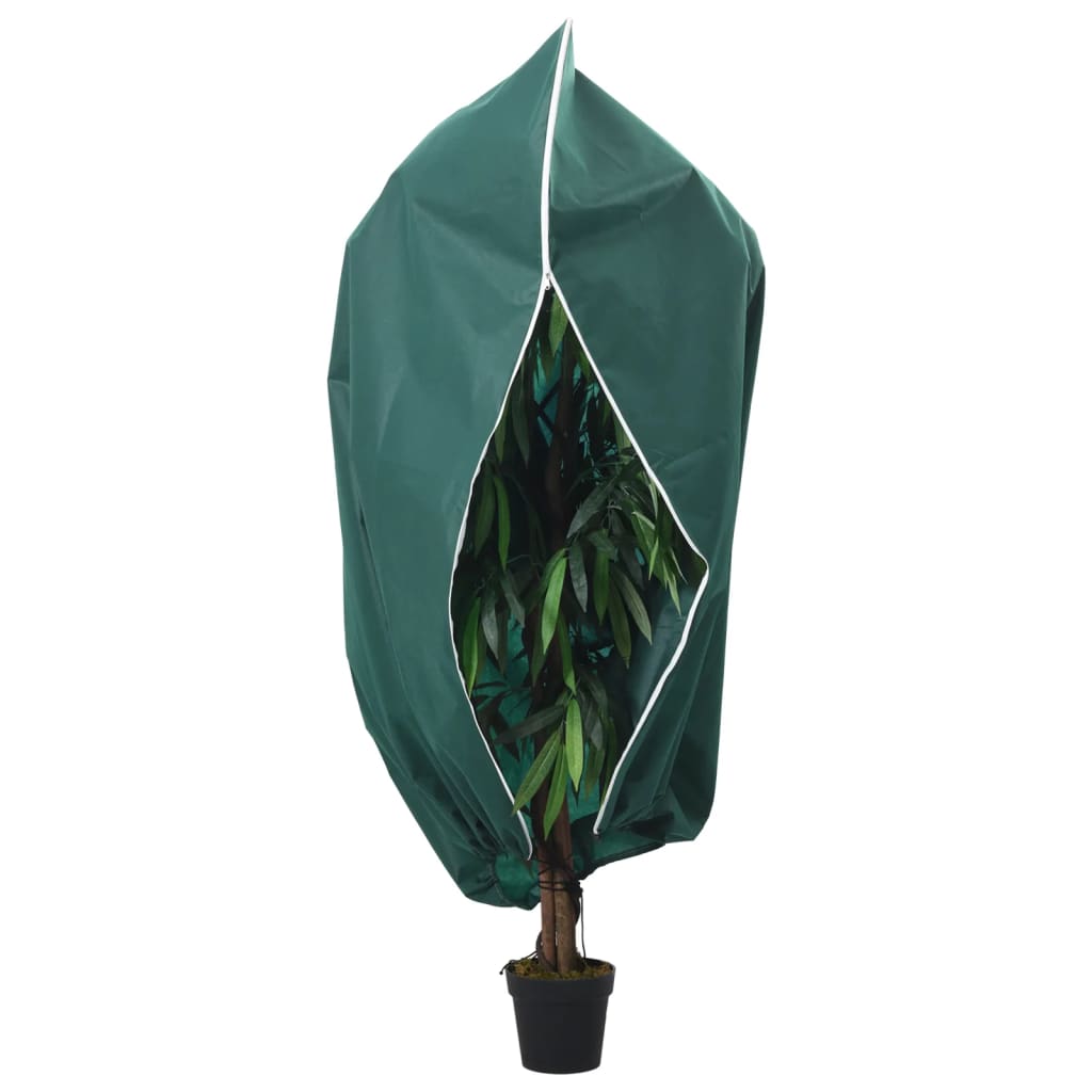 vidaXL Huse de plante din fleece cu fermoar 2 buc. 70 g/m² 3,93x3,5 m