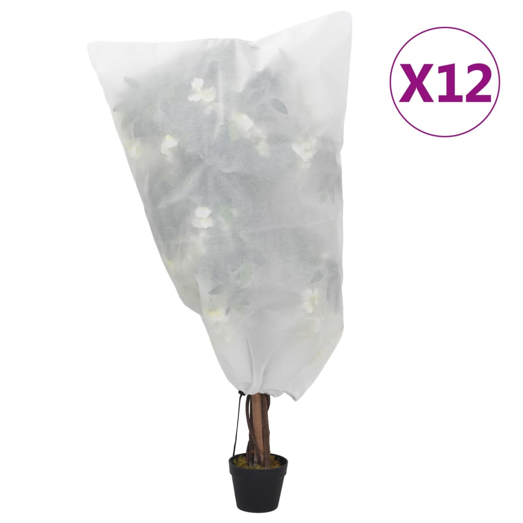 vidaXL Protecții fleece pentru plante cu șnur 12 buc 70 g/m² 0,8x1,2 m vidaXL Protecții fleece pentru plante cu șnur 12 buc 70 g/m² 0,8x1,2 m