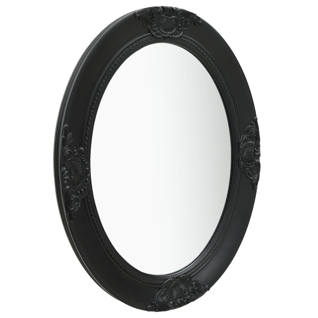 vidaXL Oglindă de perete în stil baroc, negru, 50 x 70 cm vidaXL Oglindă de perete în stil baroc, negru, 50 x 70 cm