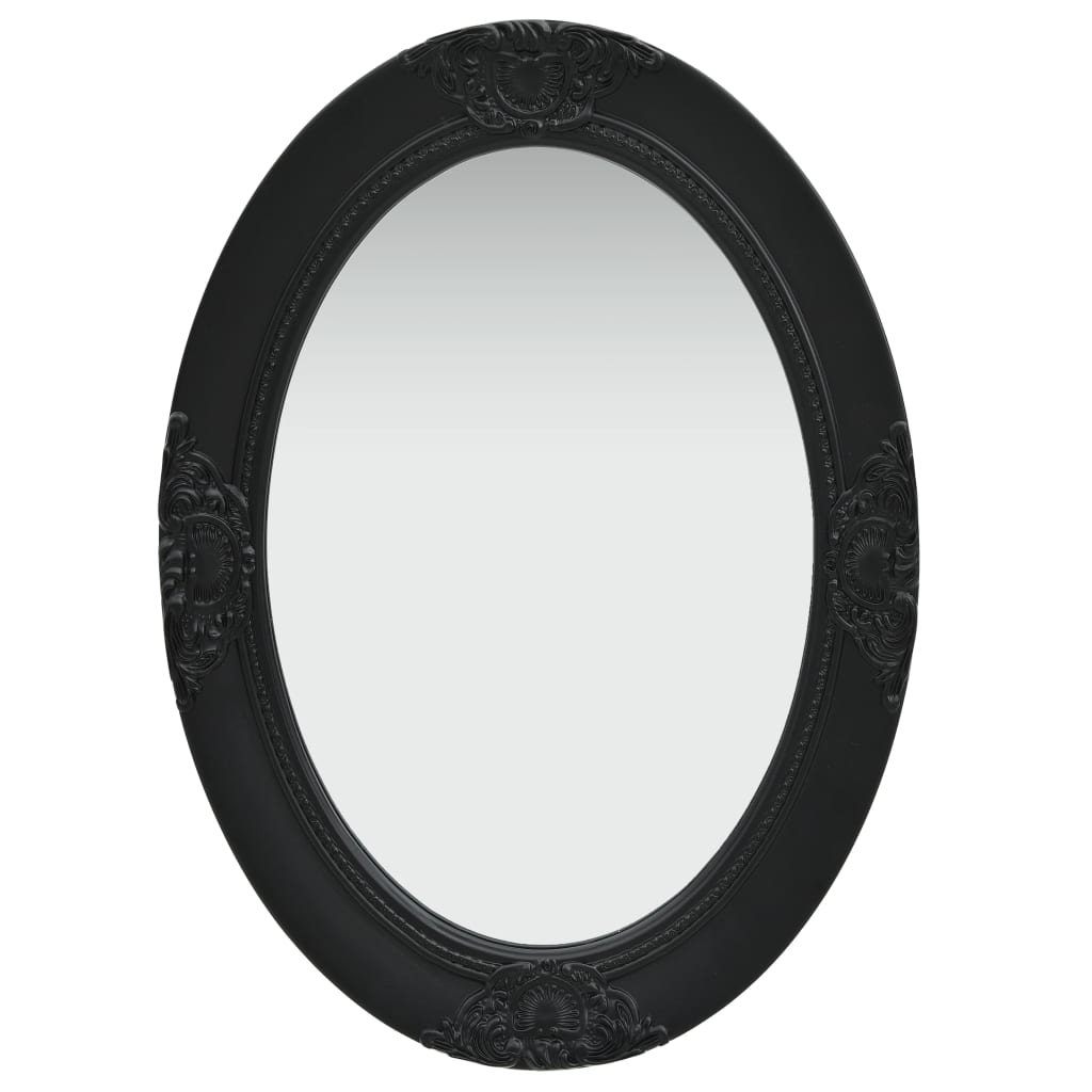 vidaXL Oglindă de perete în stil baroc, negru, 50 x 70 cm vidaXL Oglindă de perete în stil baroc, negru, 50 x 70 cm