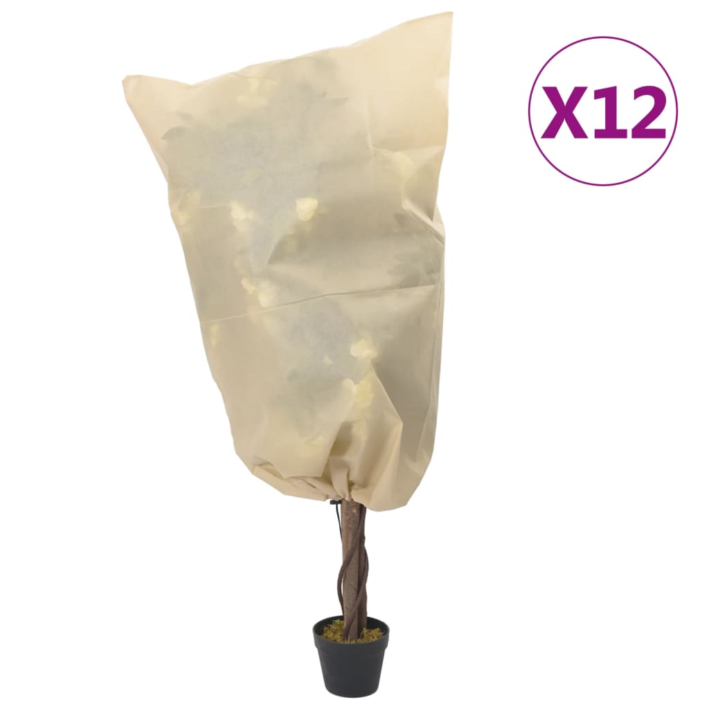 vidaXL Huse pentru plante din fleece cu șnur 12 buc. 70 g/m² 0,8x1,2 m vidaXL Huse pentru plante din fleece cu șnur 12 buc. 70 g/m² 0,8x1,2 m