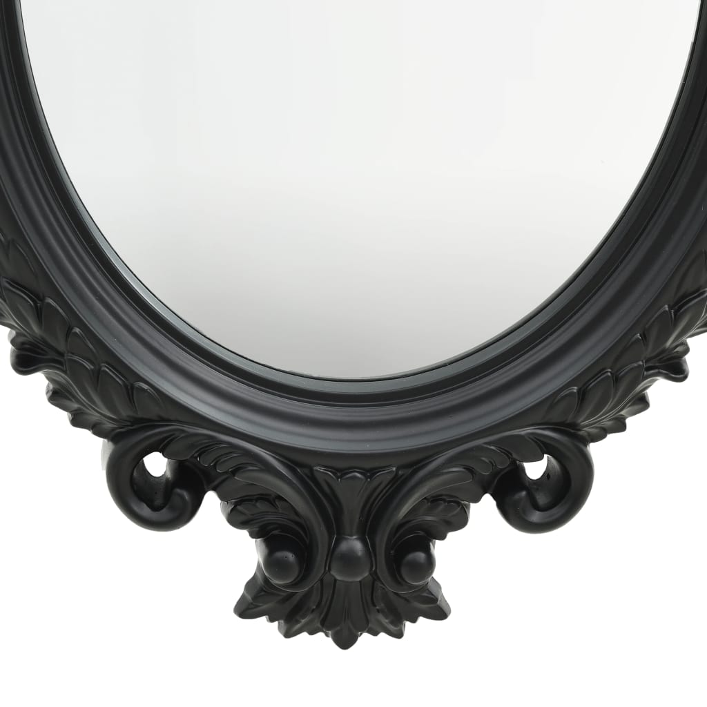 vidaXL Oglindă de perete în stil Castle, negru, 56 x 76 cm vidaXL Oglindă de perete în stil Castle, negru, 56 x 76 cm