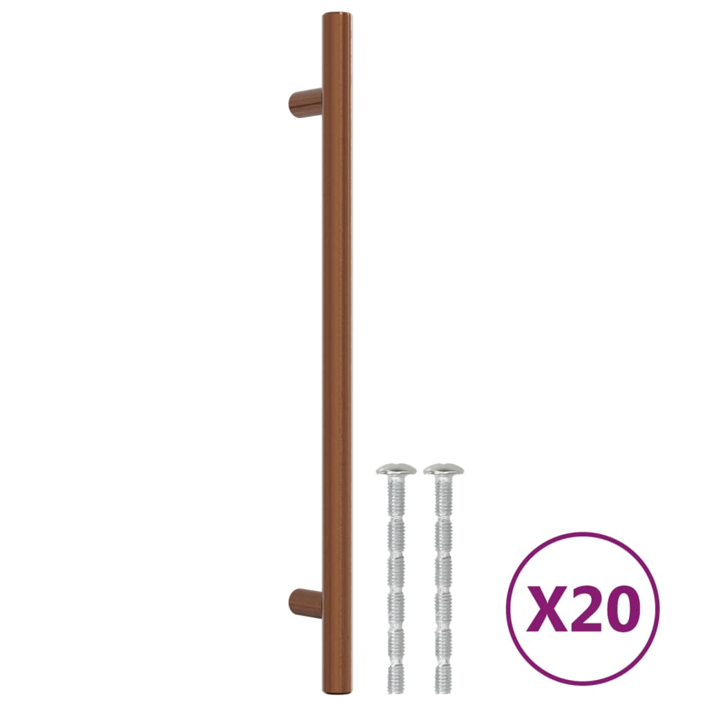 vidaXL Mânere de dulap, 20 buc., bronz, 192 mm, oțel inoxidabil vidaXL Mânere de dulap, 20 buc., bronz, 192 mm, oțel inoxidabil