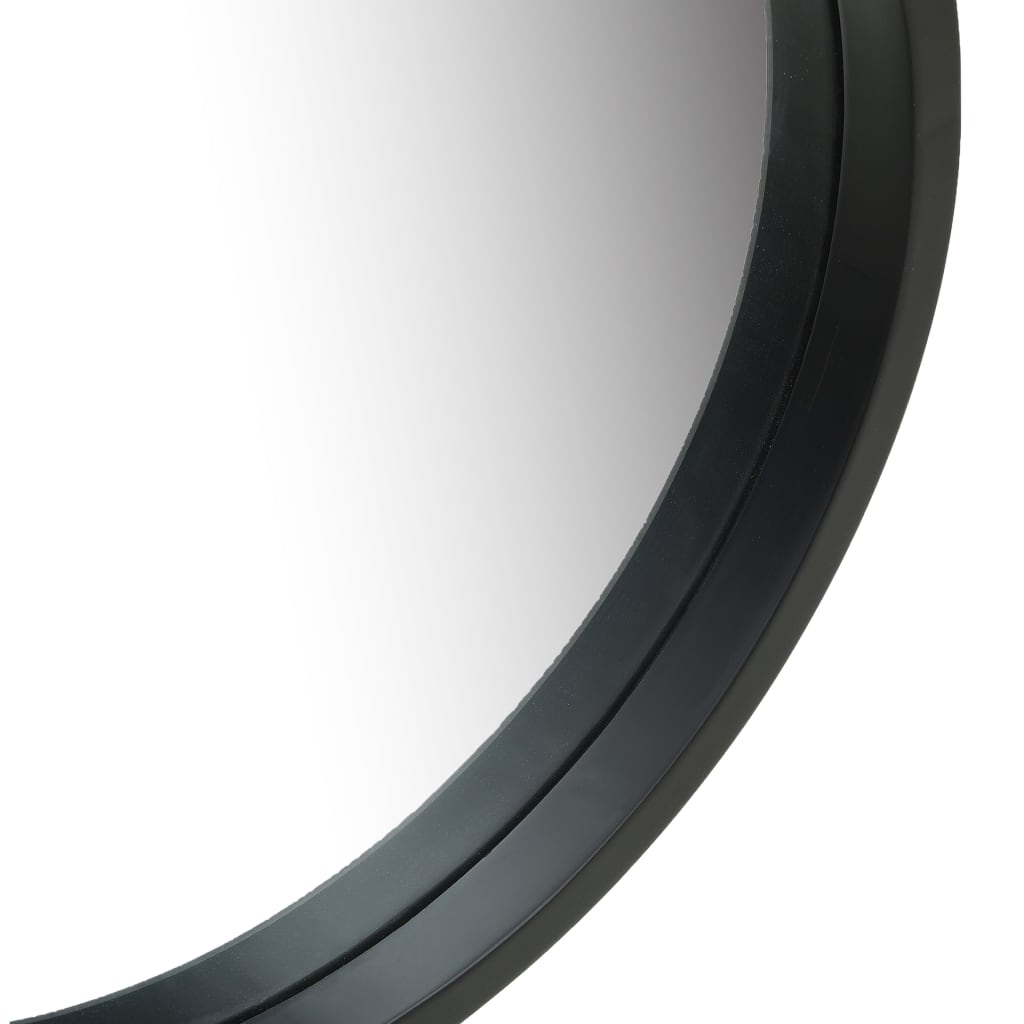 vidaXL Oglindă de perete cu o curea, 40 cm, negru