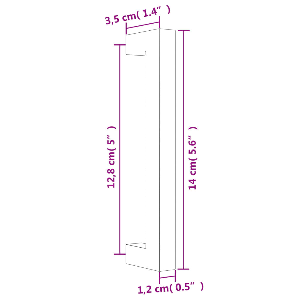 vidaXL Mânere de dulap, 20 buc., argintiu, 128 mm, oțel inoxidabil vidaXL Mânere de dulap, 20 buc., argintiu, 128 mm, oțel inoxidabil