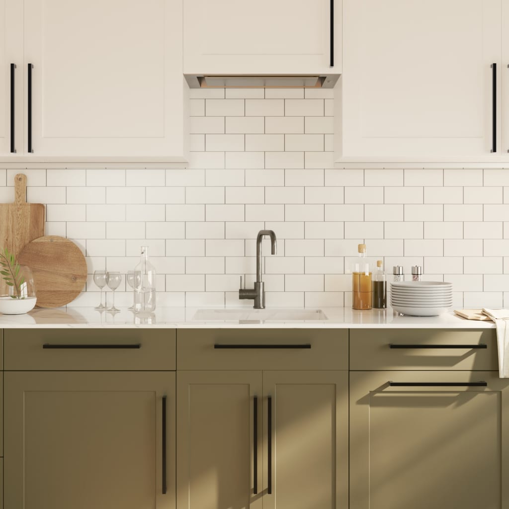 vidaXL Mânere de dulap, 20 buc., negru, 320 mm, oțel inoxidabil vidaXL Mânere de dulap, 20 buc., negru, 320 mm, oțel inoxidabil