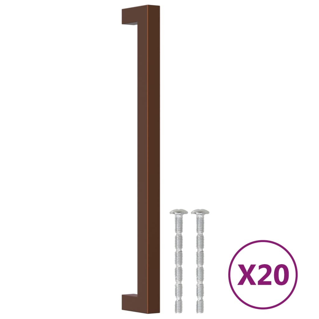 vidaXL Mânere de dulap, 20 buc., bronz, 224 mm, oțel inoxidabil vidaXL Mânere de dulap, 20 buc., bronz, 224 mm, oțel inoxidabil