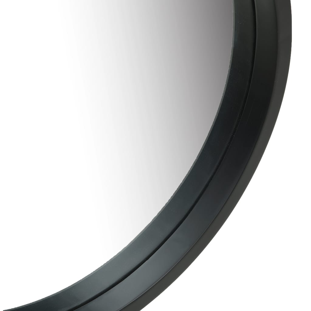 vidaXL Oglindă de perete cu o curea, 50 cm, negru vidaXL Oglindă de perete cu o curea, 50 cm, negru