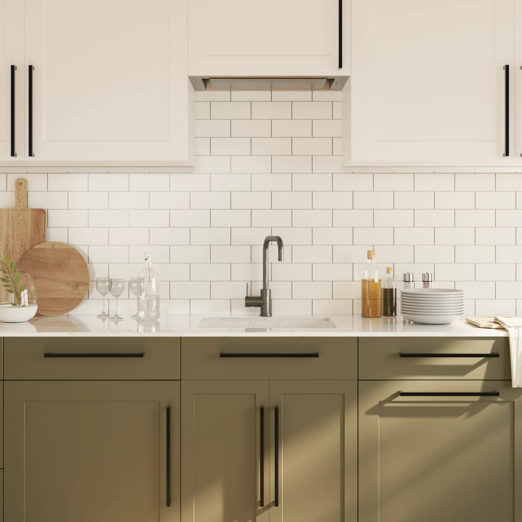 vidaXL Mânere de dulap, 10 buc., negru, 320 mm, oțel inoxidabil vidaXL Mânere de dulap, 10 buc., negru, 320 mm, oțel inoxidabil