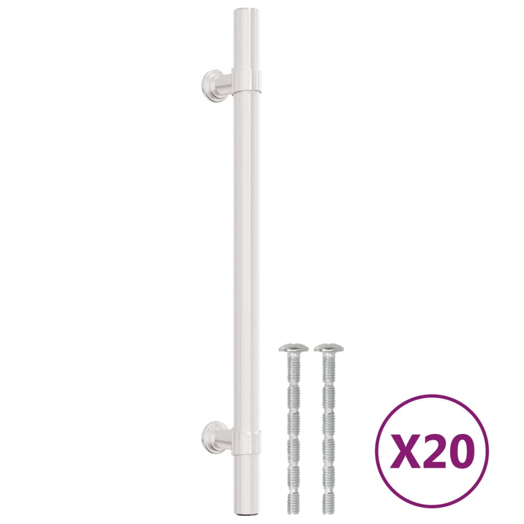 vidaXL Mânere de dulap, 20 buc., argintiu, 160 mm, oțel inoxidabil vidaXL Mânere de dulap, 20 buc., argintiu, 160 mm, oțel inoxidabil