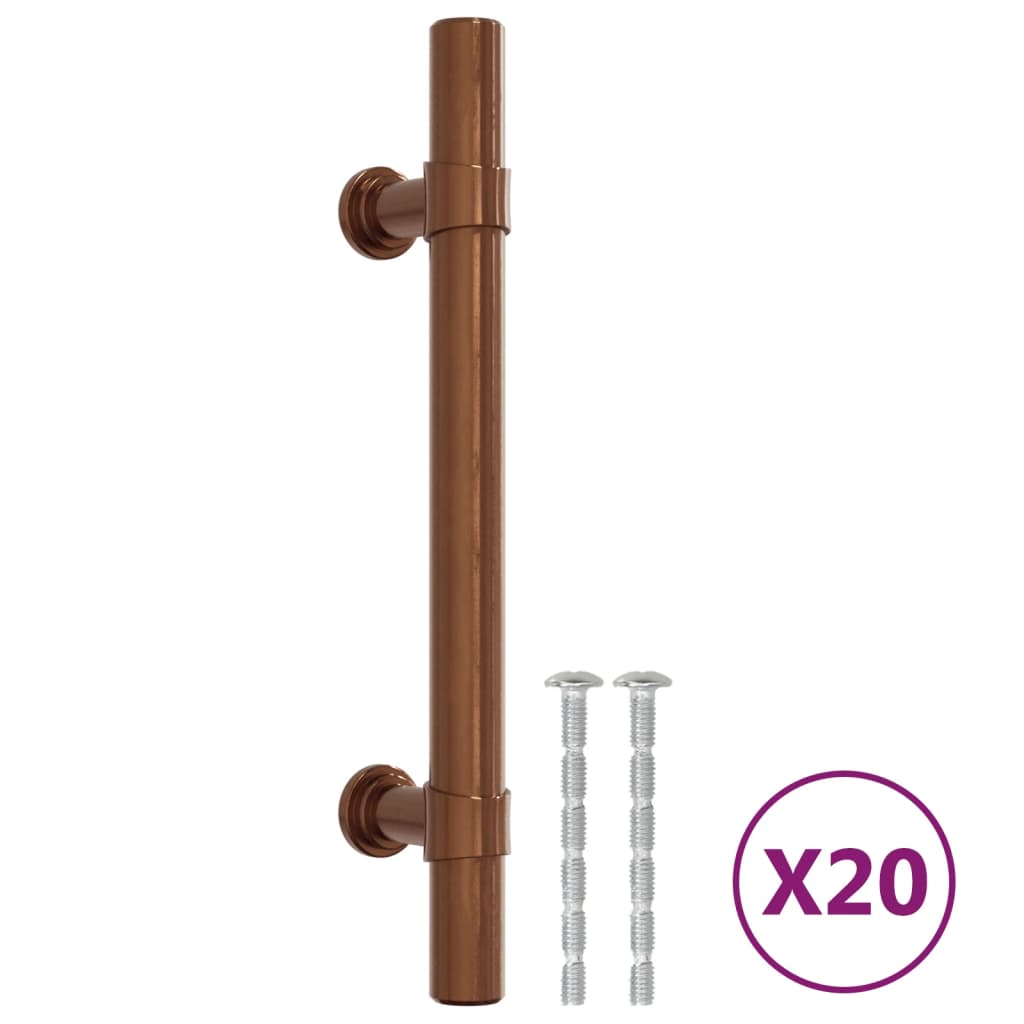 vidaXL Mânere de dulap, 20 buc., bronz, 96 mm, oțel inoxidabil vidaXL Mânere de dulap, 20 buc., bronz, 96 mm, oțel inoxidabil