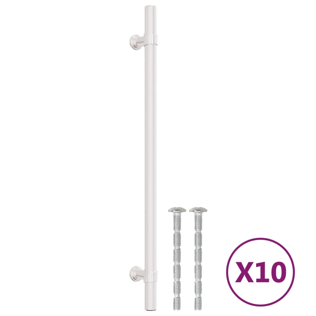 vidaXL Mânere de dulap, 10 buc., argintiu, 224 mm, oțel inoxidabil vidaXL Mânere de dulap, 10 buc., argintiu, 224 mm, oțel inoxidabil