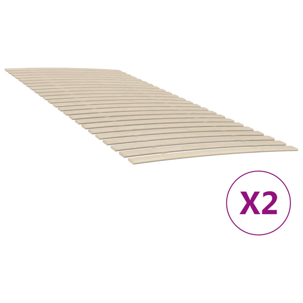 vidaXL Somieră de pat cu 48 de șipci, 2 buc., 90x200 cm vidaXL Somieră de pat cu 48 de șipci, 2 buc., 90x200 cm