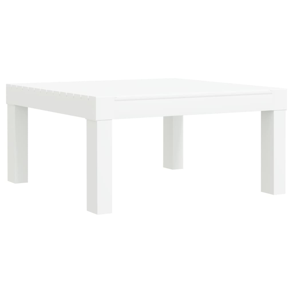 vidaXL Set mobilier de grădină, 3 piese, cu perne, alb, PP