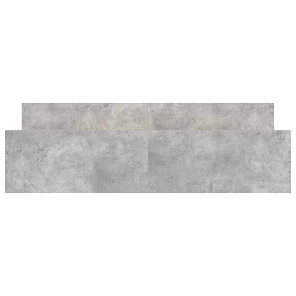 vidaXL Cadru de pat cu tăblie la cap/picioare, gri beton, 200x200 cm