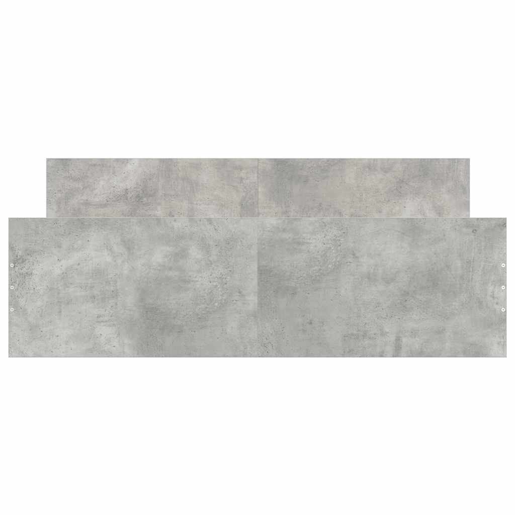 vidaXL Cadru de pat cu tăblie la cap/picioare, gri beton, 150x200 cm