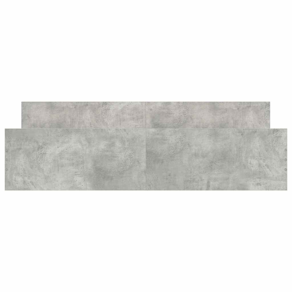 vidaXL Cadru de pat cu tăblie la cap/picioare, gri beton, 160x200 cm vidaXL Cadru de pat cu tăblie la cap/picioare, gri beton, 160x200 cm