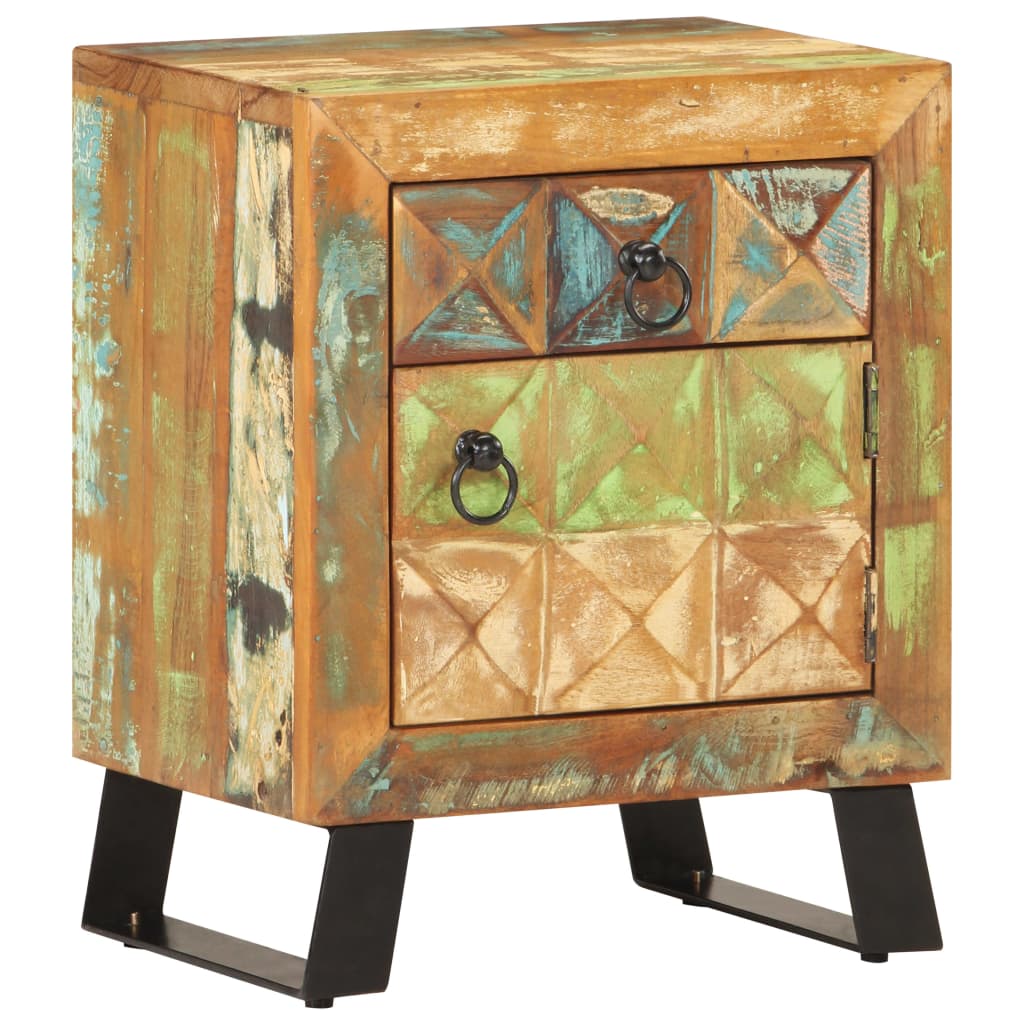 vidaXL Noptieră, 40 x 30 x 50 cm, lemn masiv reciclat vidaXL Noptieră, 40 x 30 x 50 cm, lemn masiv reciclat