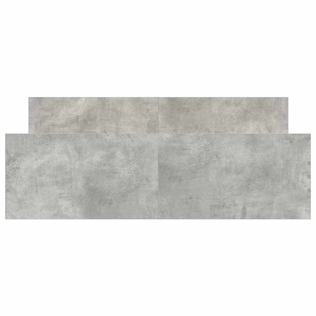 vidaXL Cadru de pat cu tăblie la cap/picioare, gri beton, 140x190 cm vidaXL Cadru de pat cu tăblie la cap/picioare, gri beton, 140x190 cm