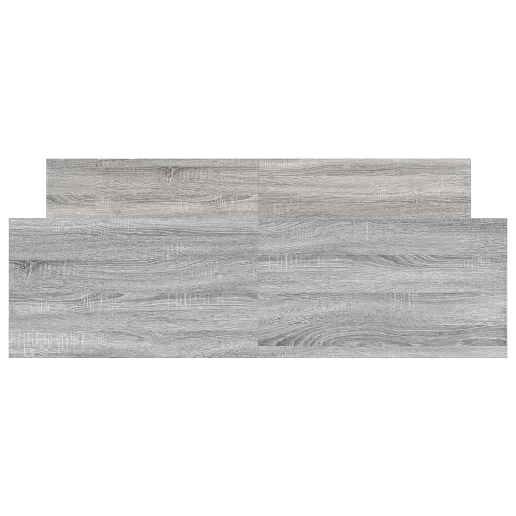 vidaXL Cadru de pat cu tăblie la cap/picioare, gri sonoma, 140x190 cm vidaXL Cadru de pat cu tăblie la cap/picioare, gri sonoma, 140x190 cm