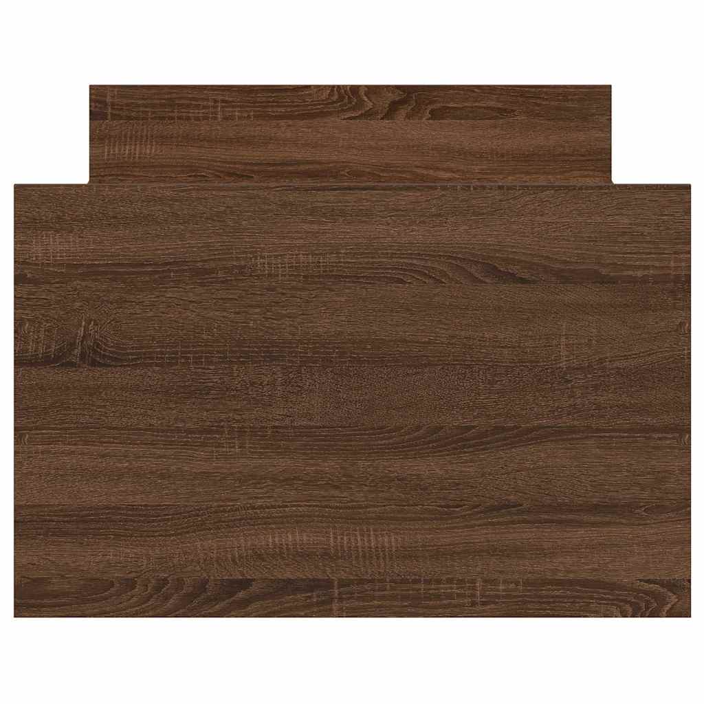 vidaXL Cadru de pat cu tăblie la cap/picioare, stejar maro, 100x200 cm vidaXL Cadru de pat cu tăblie la cap/picioare, stejar maro, 100x200 cm