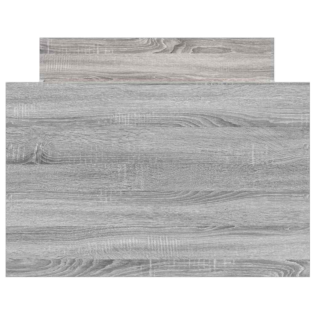 vidaXL Cadru de pat cu tăblie la cap/picioare, gri sonoma, 75x190 cm vidaXL Cadru de pat cu tăblie la cap/picioare, gri sonoma, 75x190 cm