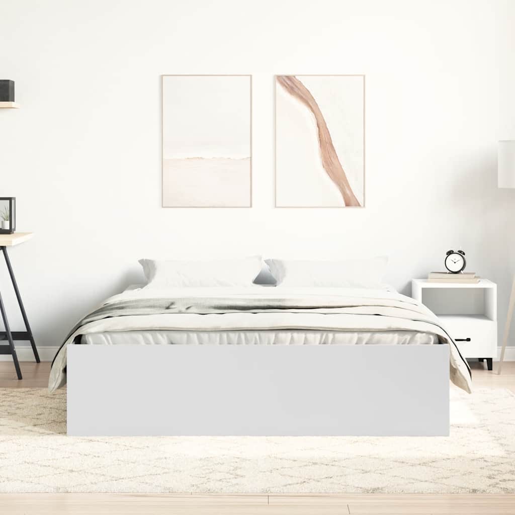 vidaXL Cadru de pat King Size, alb, 150x200 cm vidaXL Cadru de pat King Size, alb, 150x200 cm