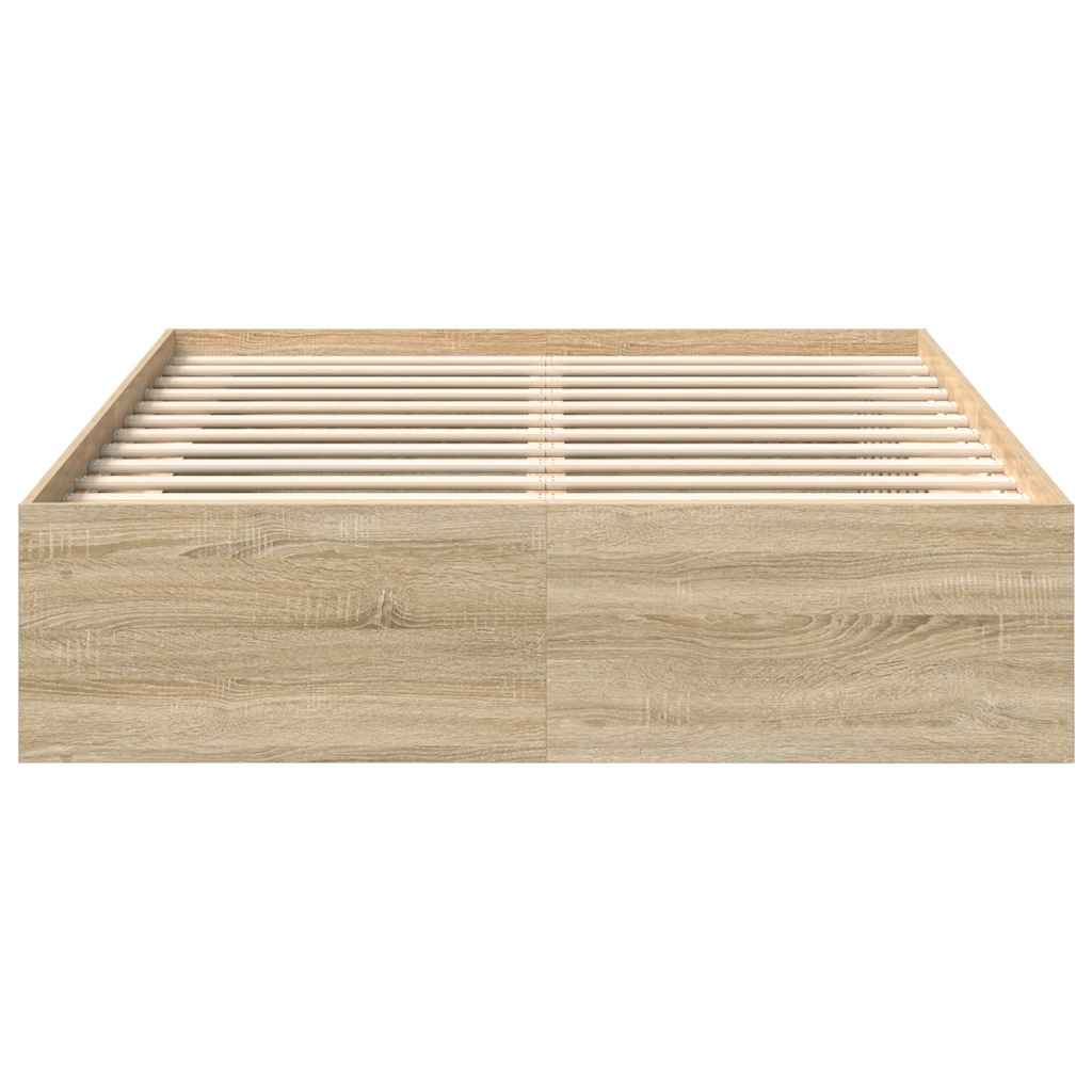 vidaXL Cadru de pat King Size, stejar sonoma, 150x200 cm vidaXL Cadru de pat King Size, stejar sonoma, 150x200 cm