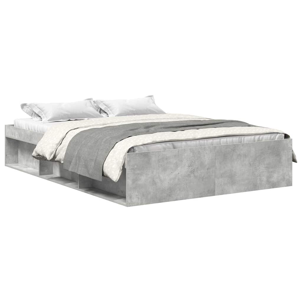 vidaXL Cadru de pat king size, gri beton, 150x200 cm vidaXL Cadru de pat king size, gri beton, 150x200 cm