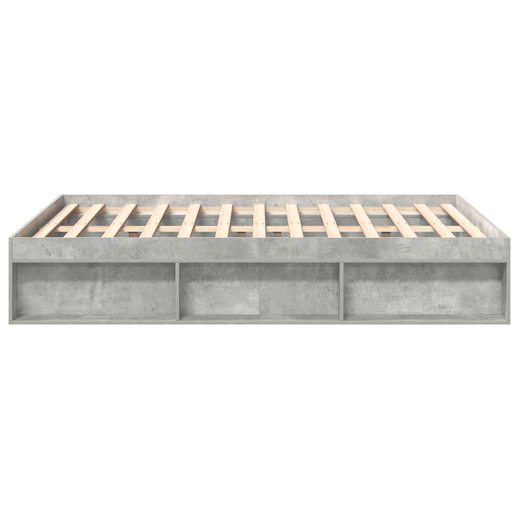 vidaXL Cadru de pat king size, gri beton, 150x200 cm vidaXL Cadru de pat king size, gri beton, 150x200 cm