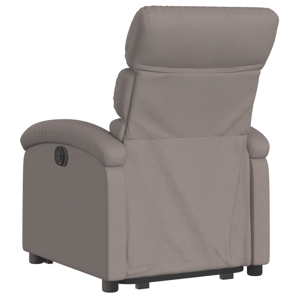 vidaXL Fotoliu electric rabatabil cu ridicare, gri taupe, textil