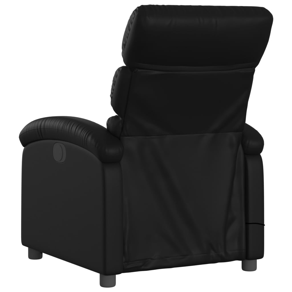 vidaXL Fotoliu electric de masaj rabatabil, negru, piele ecologică vidaXL Fotoliu electric de masaj rabatabil, negru, piele ecologică
