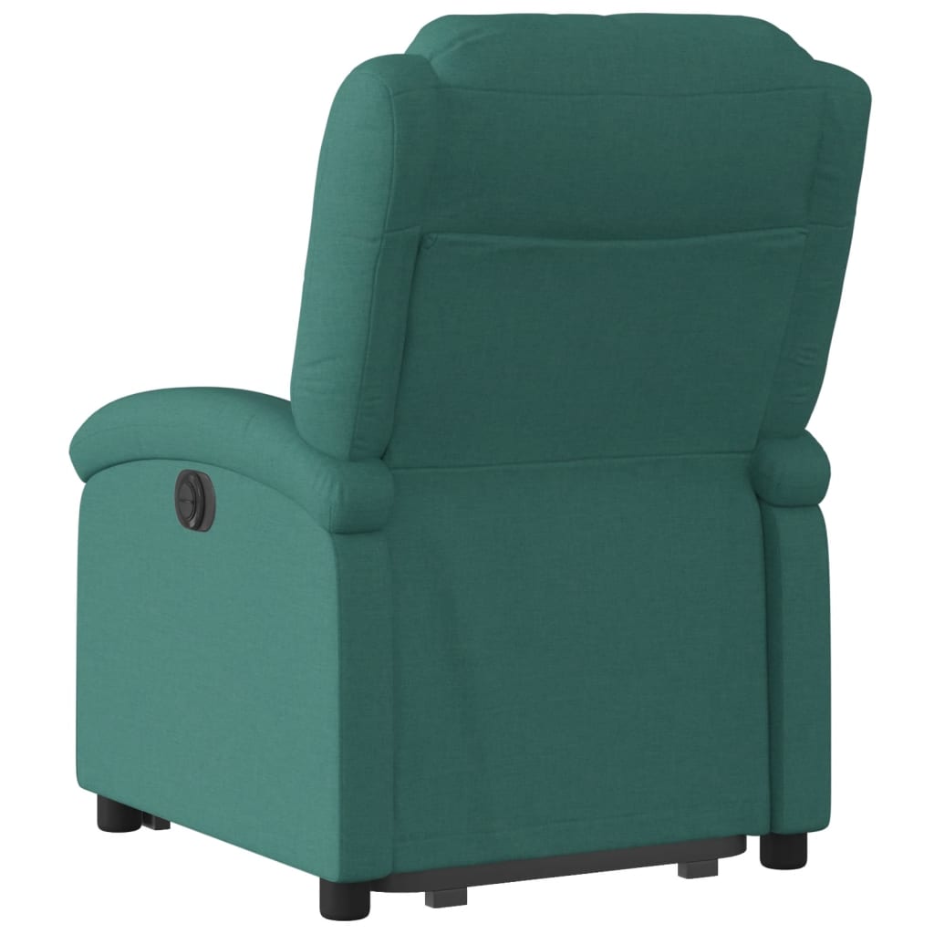 vidaXL Fotoliu rabatabil ridicare pe verticală, verde închis, textil vidaXL Fotoliu rabatabil ridicare pe verticală, verde închis, textil