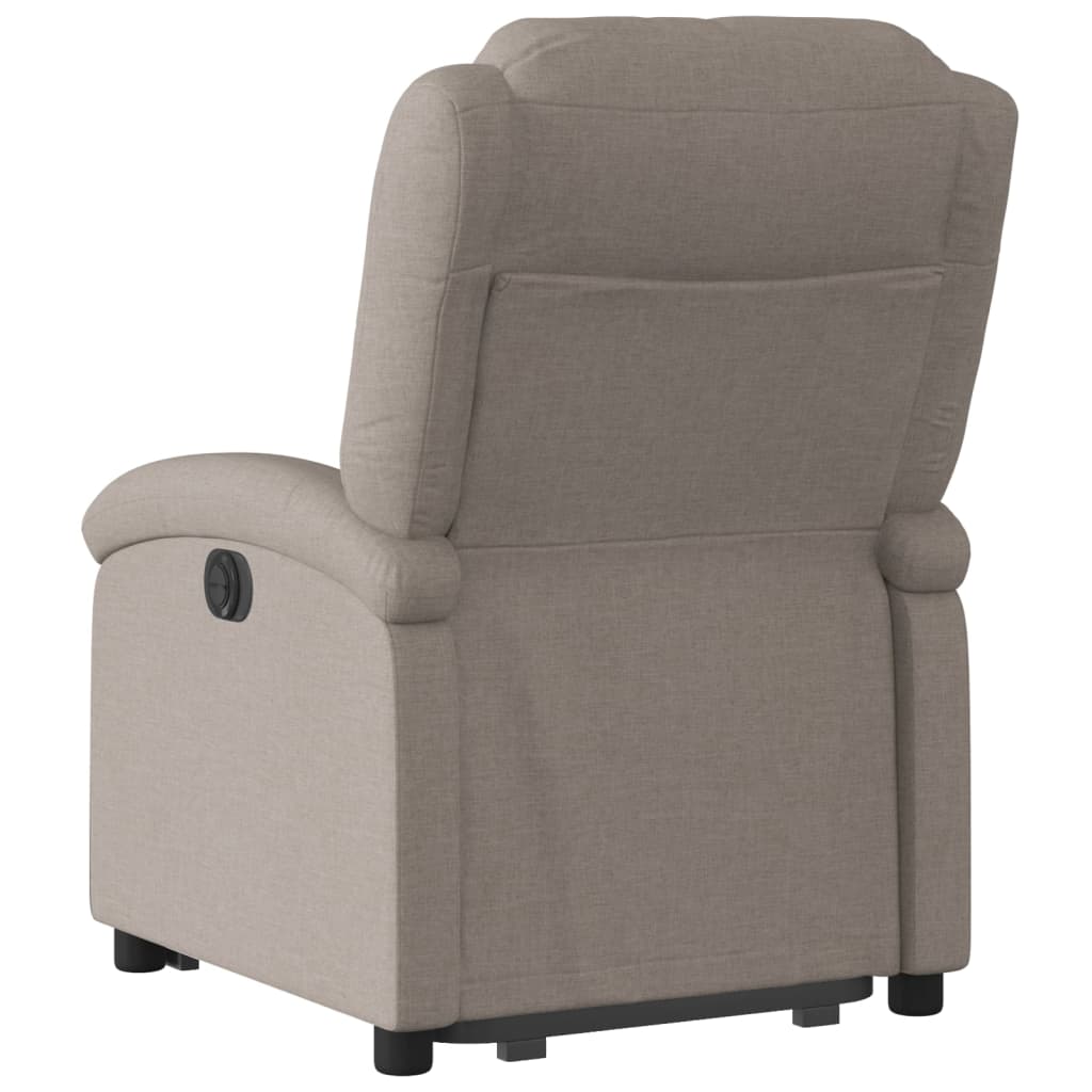 vidaXL Fotoliu electric rabatabil cu ridicare, gri taupe, textil