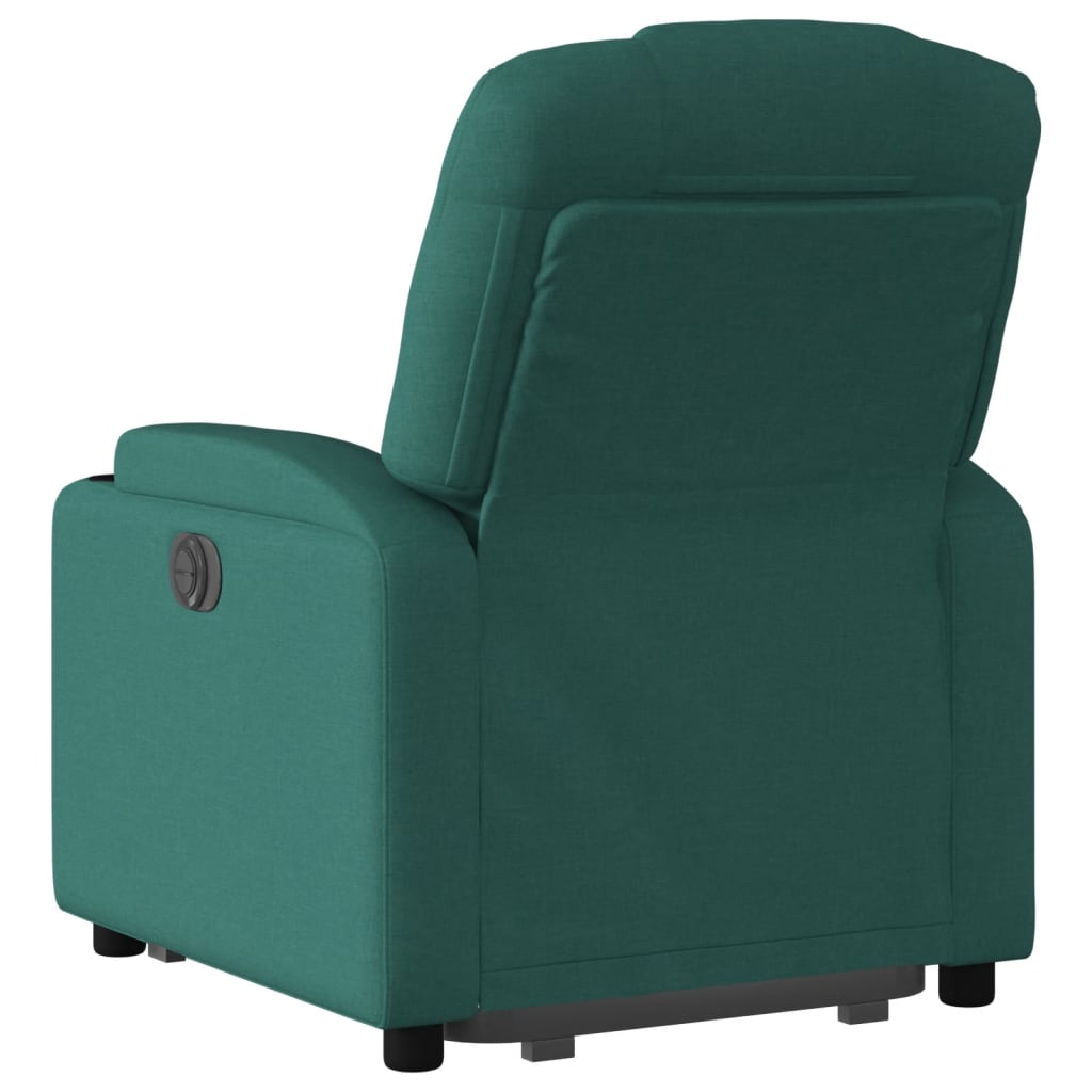 vidaXL Fotoliu rabatabil ridicare pe verticală, verde închis, textil vidaXL Fotoliu rabatabil ridicare pe verticală, verde închis, textil
