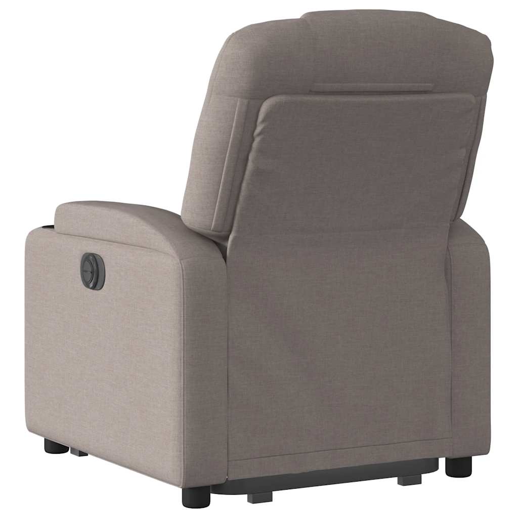 vidaXL Fotoliu electric rabatabil cu ridicare, gri taupe, textil