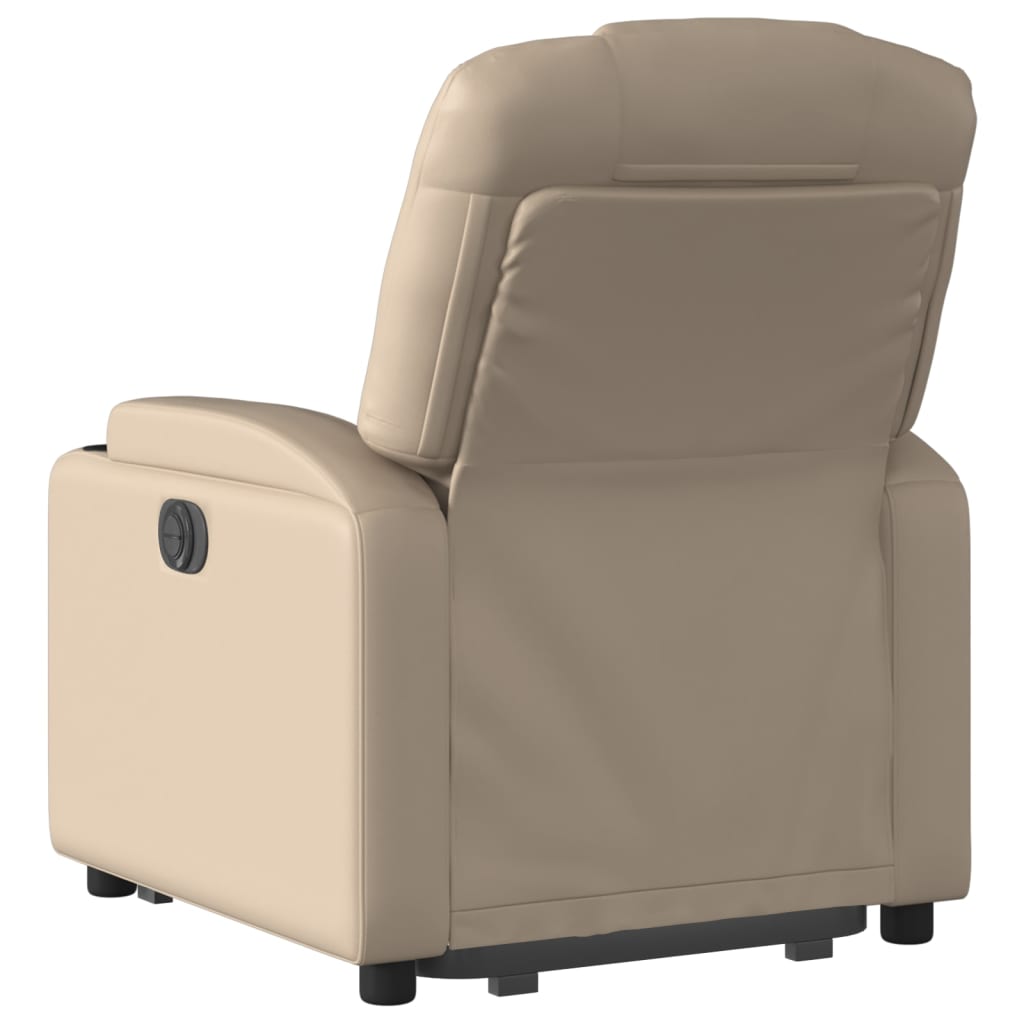 vidaXL Fotoliu rabatabil electric cu ridicare, cappuccino