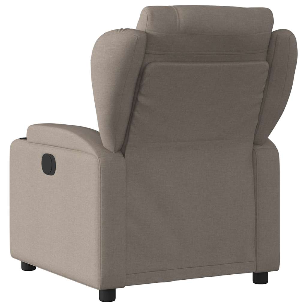 vidaXL Fotoliu electric de masaj rabatabil, gri taupe, textil