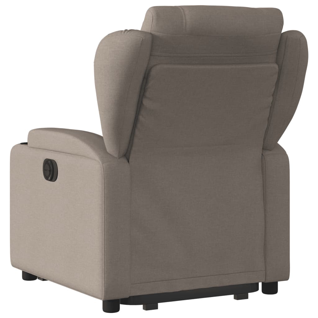 vidaXL Fotoliu electric rabatabil cu ridicare, gri taupe, textil