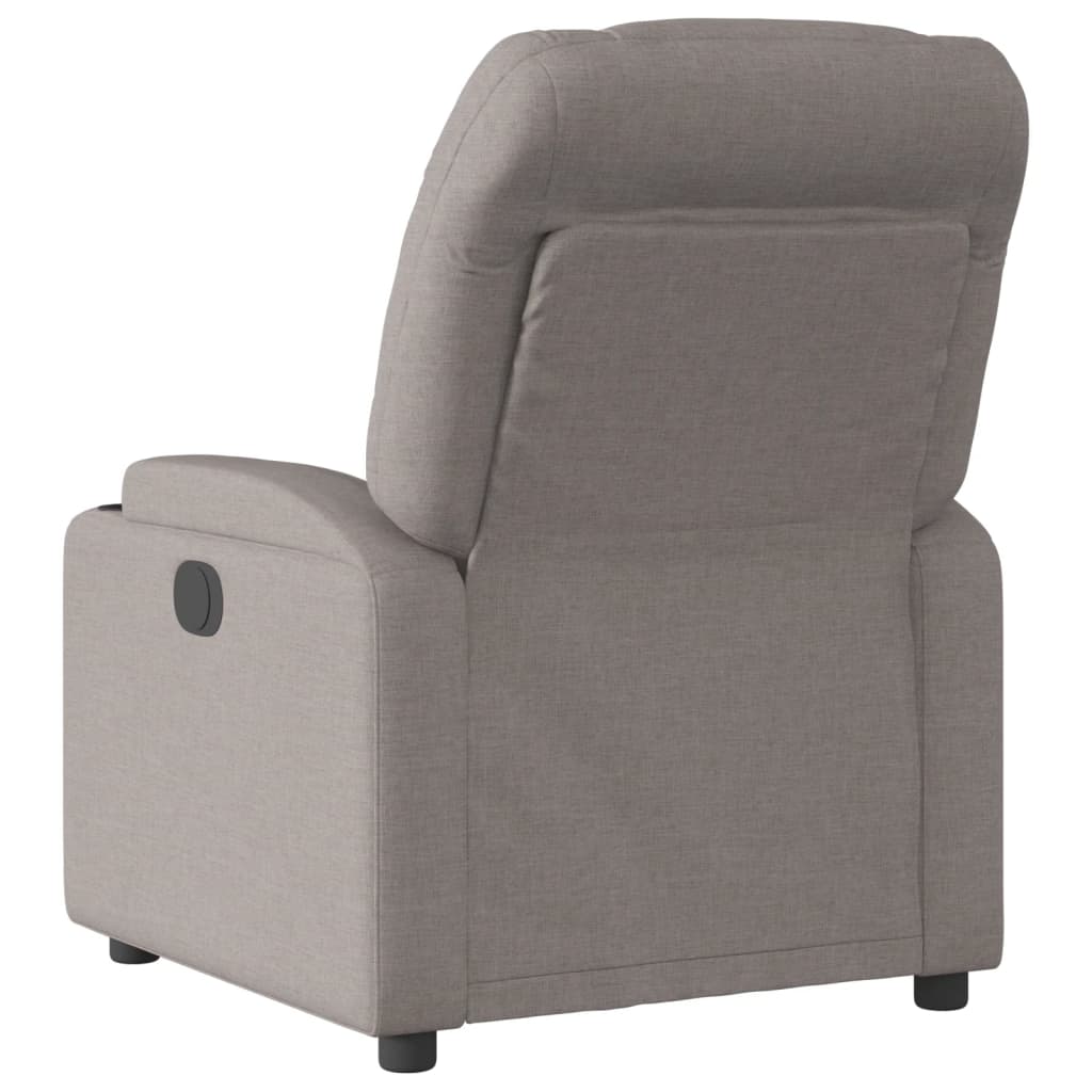 vidaXL Fotoliu rabatabil electric, gri taupe, material textil