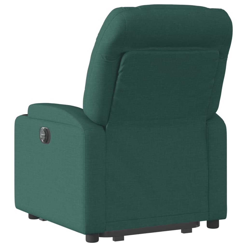 vidaXL Fotoliu rabatabil ridicare pe verticală, verde închis, textil vidaXL Fotoliu rabatabil ridicare pe verticală, verde închis, textil