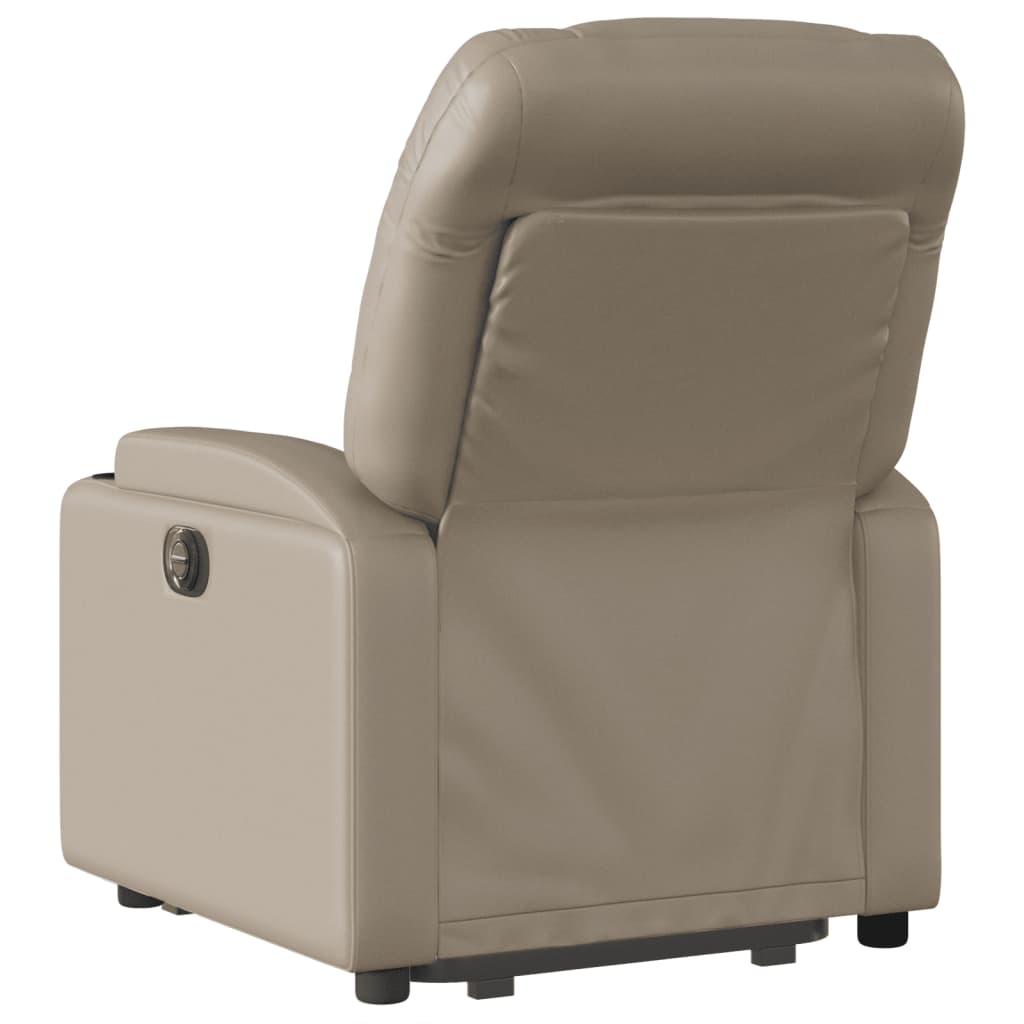 vidaXL Fotoliu rabatabil electric cu ridicare, cappuccino