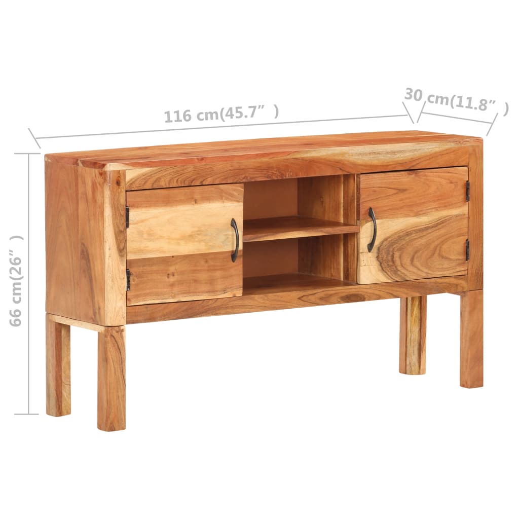 vidaXL Servantă, 116x30x66 cm, lemn masiv de acacia vidaXL Servantă, 116x30x66 cm, lemn masiv de acacia