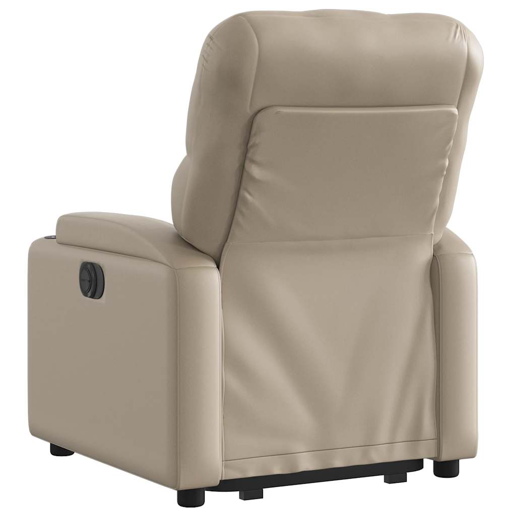 vidaXL Fotoliu rabatabil electric cu ridicare, cappuccino