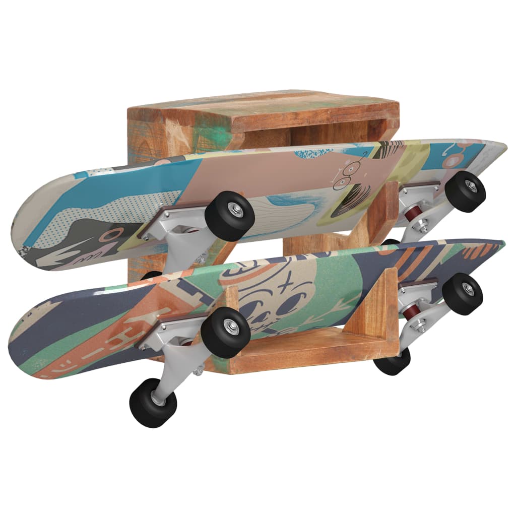 vidaXL Suport skateboard de perete 25x20x30 cm lemn masiv de reciclat vidaXL Suport skateboard de perete 25x20x30 cm lemn masiv de reciclat