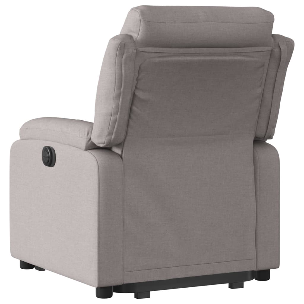 vidaXL Fotoliu electric rabatabil cu ridicare, gri taupe, textil